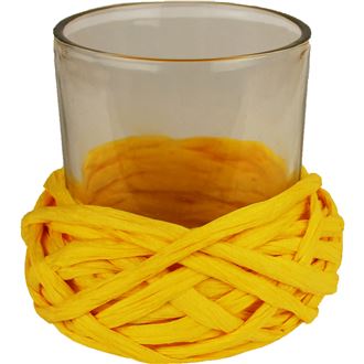 svícen dekorační žlutý S0022