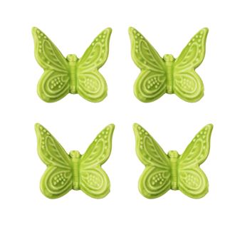 Motýl zelený, 4ks X1298-15