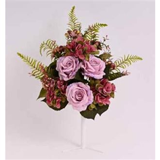 kytice růží, hortenzie horizontální 60 cm, fialová
