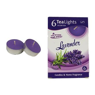 Svíčka čajová LAVENDER 6ks MSC-TL1003