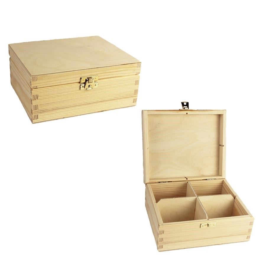 Dřevěná krabička na čaj 097036
