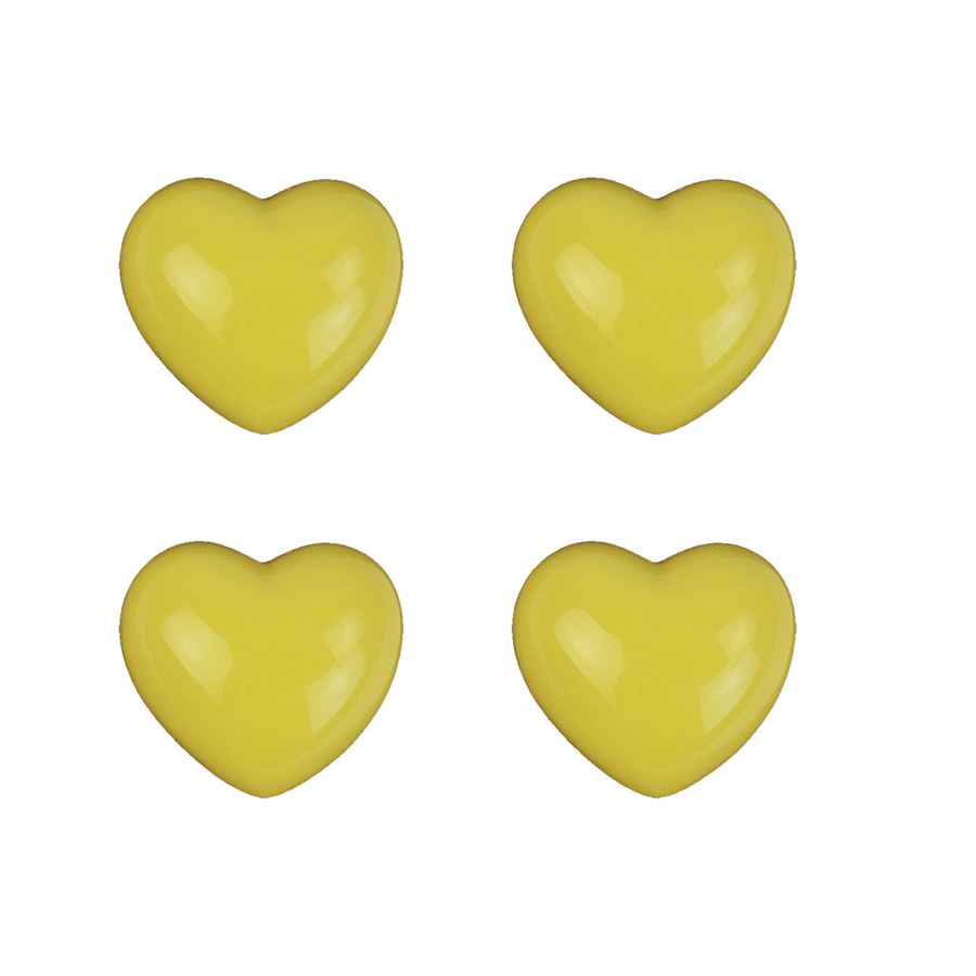 Srdce žluté 4 ks X1693-02