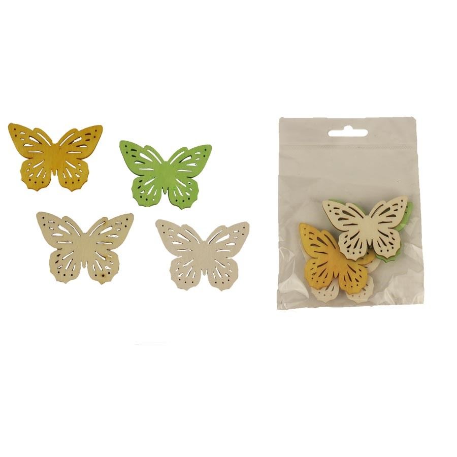 Dekorační motýl, 4 ks D3733