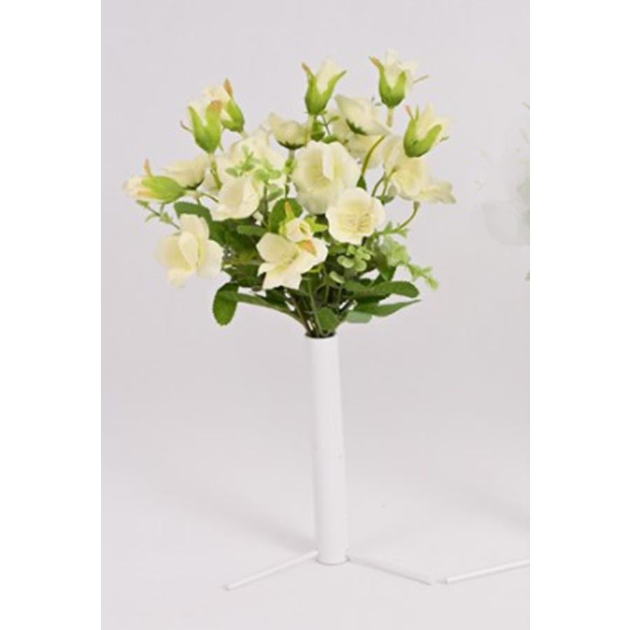 kytice z mini planých růží, 29 cm, KRÉMOVÁ