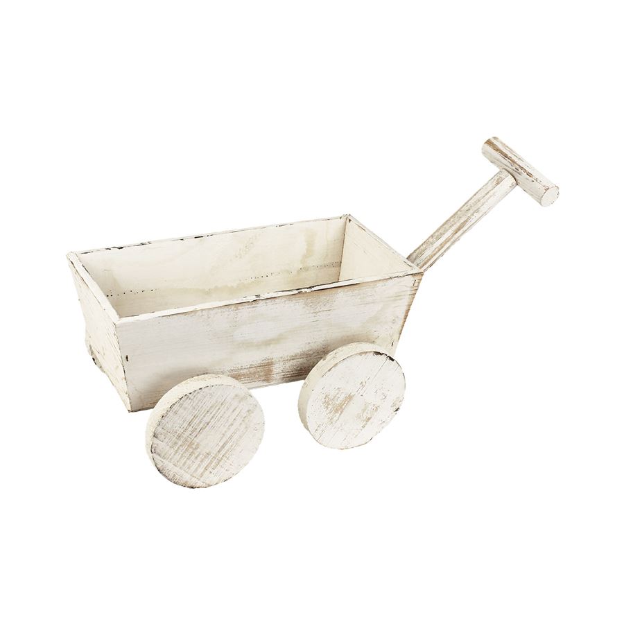 Vozík dřevěný dekorační