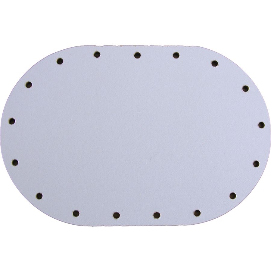 sololak bílý ovál 8 x 12cm s otvory 22B0812V