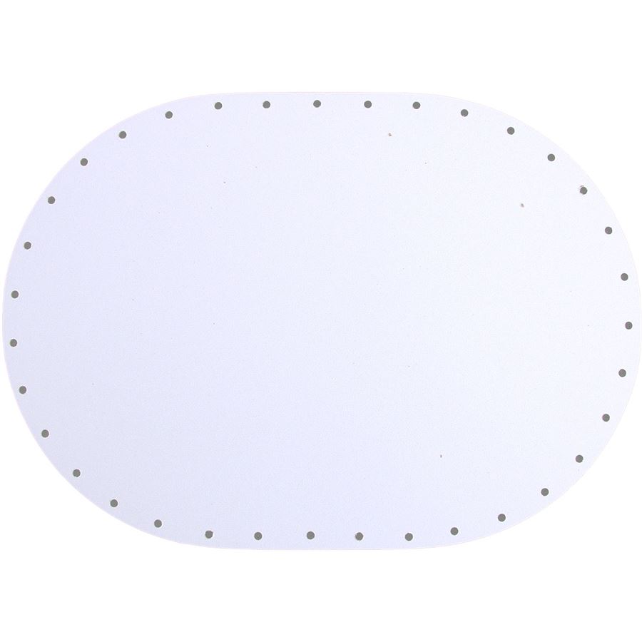 sololak bílý ovál 17x24cm s otvory 22B1724V