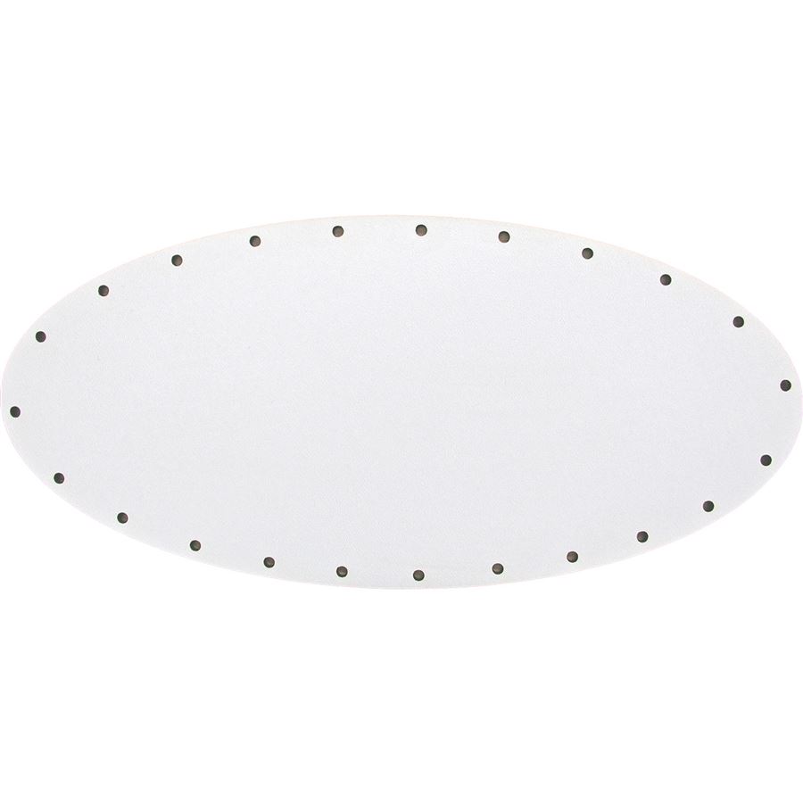 sololak bílý elipsa 24x11 cm s otvory 22B2411E