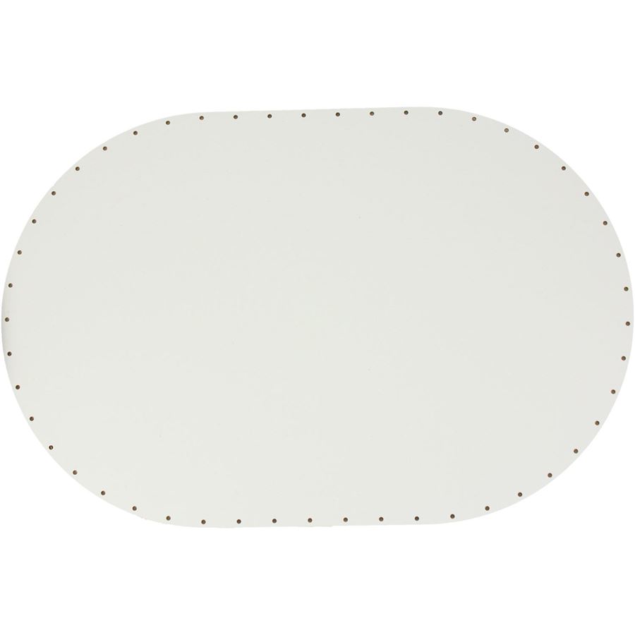 Sololak bílý ovál 45x30cm s otvory 22B4530V