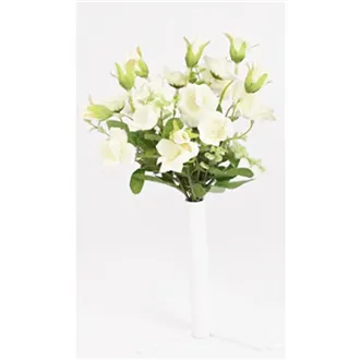 kytice z mini planých růží, 29 cm, bílá