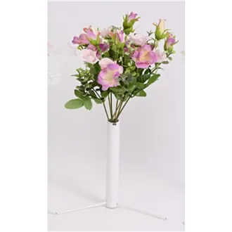 kytice z mini planých růží, 29 cm, sv fialová
