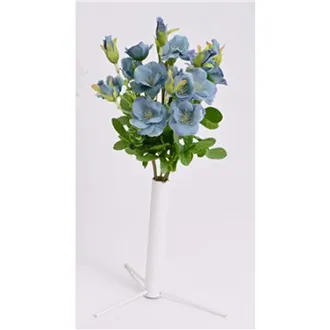 kytice z mini planých růží, 29 cm, modrá