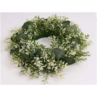 Věnec 30 cm, bílo zelený 371364
