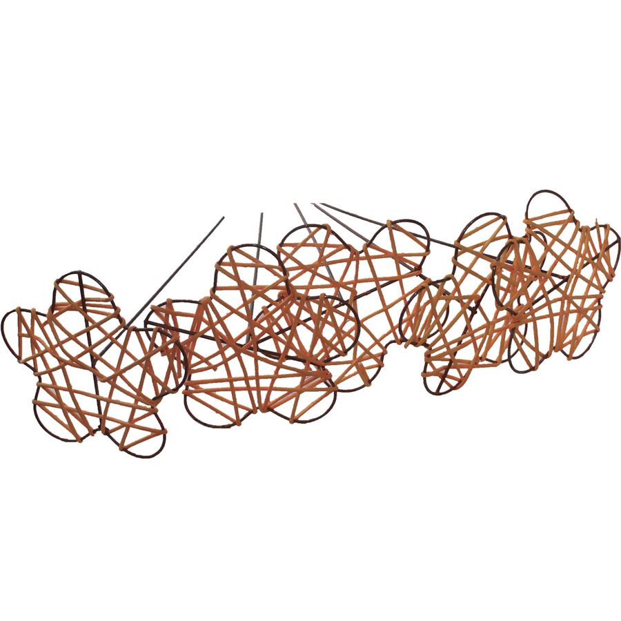 zápich květina 5ks-sv.-oranžová 381962-04