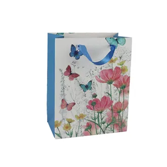 Taška papírová dárková luční kvítí A0378/2