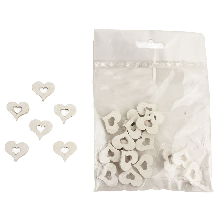 Dekorační srdíčka, 24ks D0640