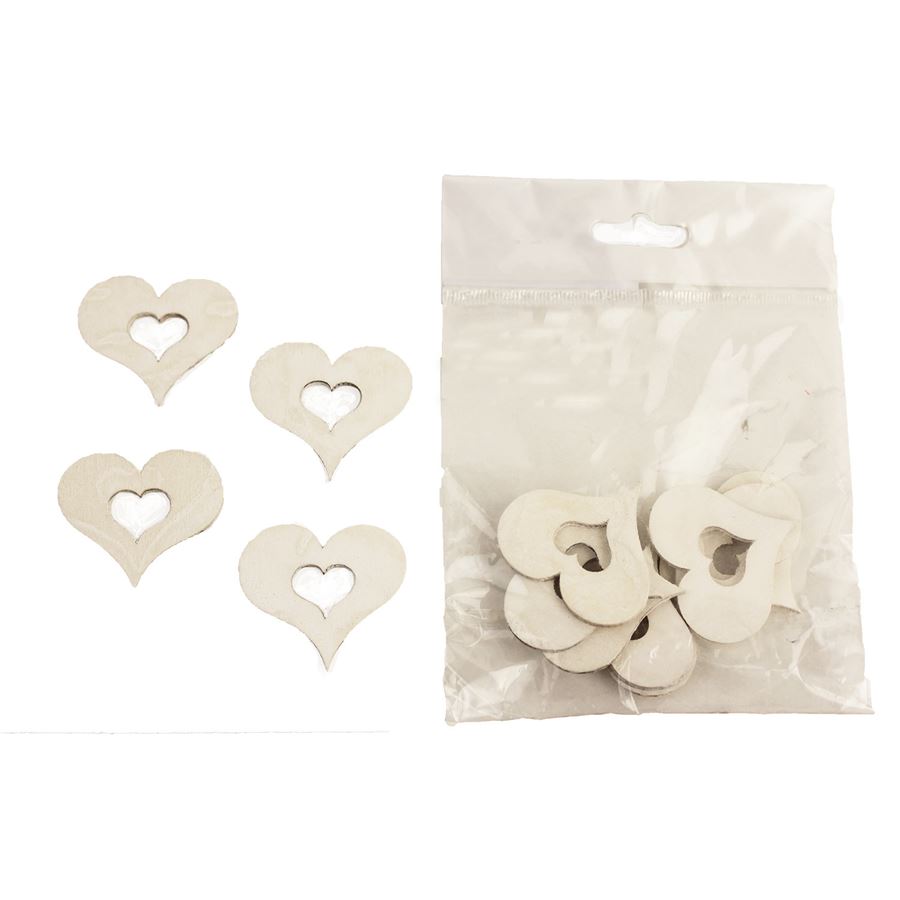 Dekorační srdíčka, 12ks D0641