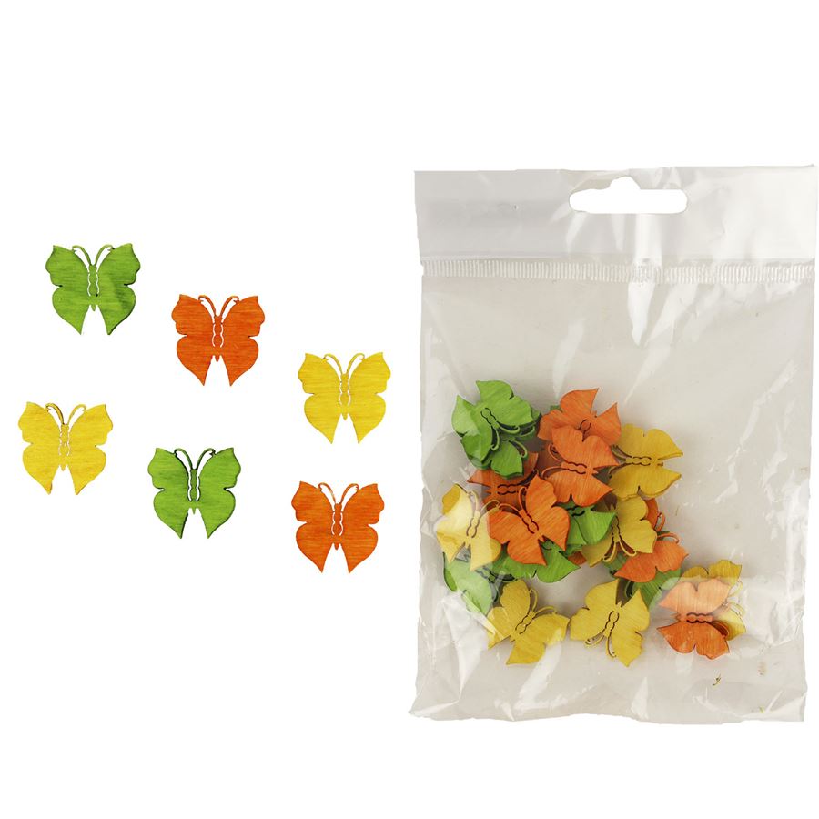 Dekorační motýlci 2cm, 24ks D1112