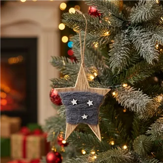 Hvězda k zavěšení šedá D1719-21