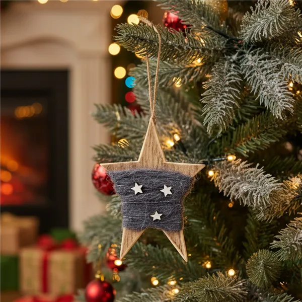 Hvězda k zavěšení šedá D1719-21