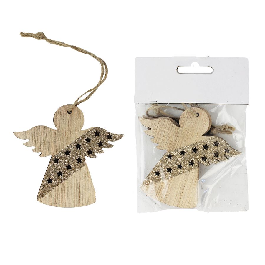 Dřevěný anděl 2 ks D1793