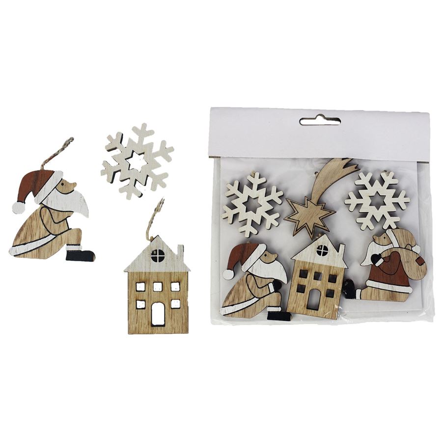 Vánoční dekorace, 6ks D2457