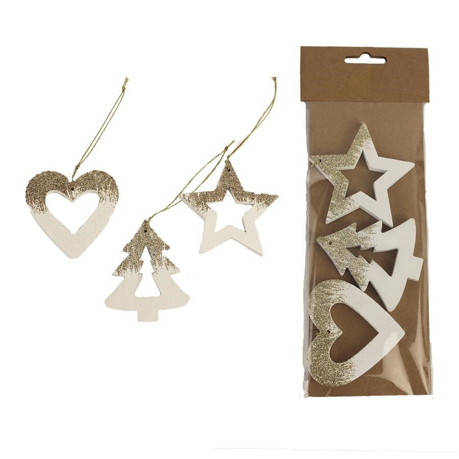 Dekorace k zavěšení, 3ks D3350-29