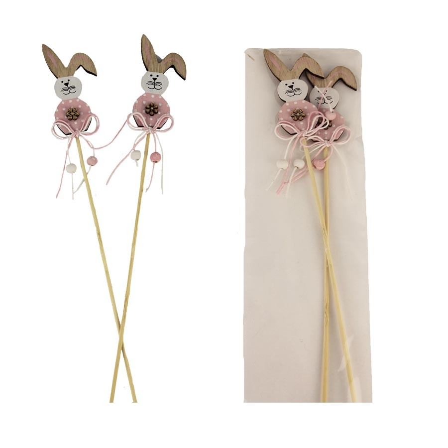 Zápich zajíc, 2ks D3678