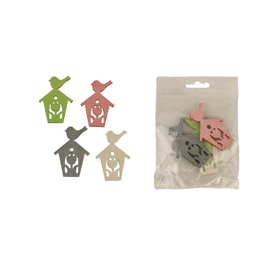 Dekorační budka, 4 ks D3717