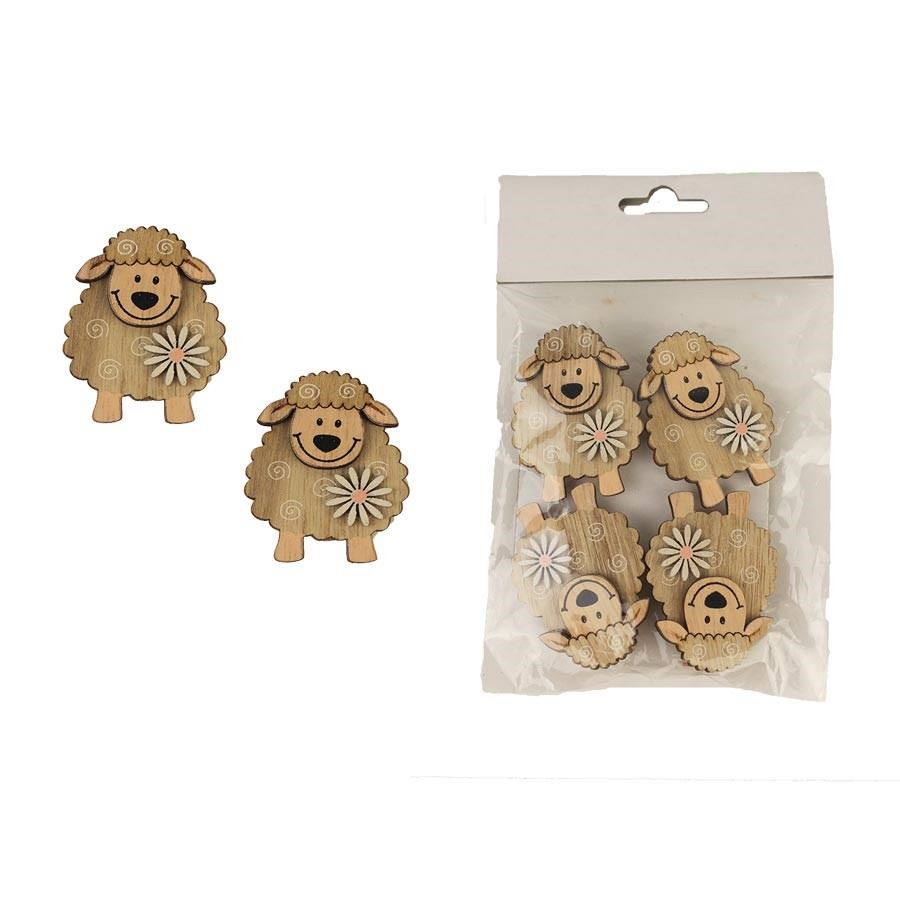 Ovečka s klipem, 4 ks D3947