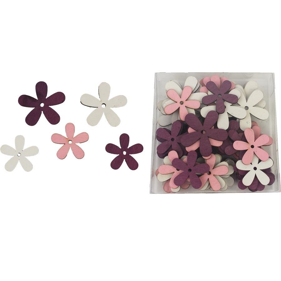 Dekorační květy, 72 ks D4002