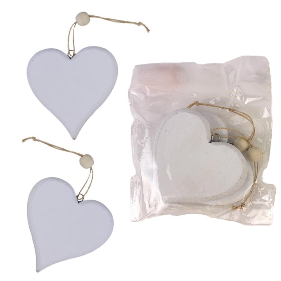 Dekorace srdce, 2ks D4081-01
