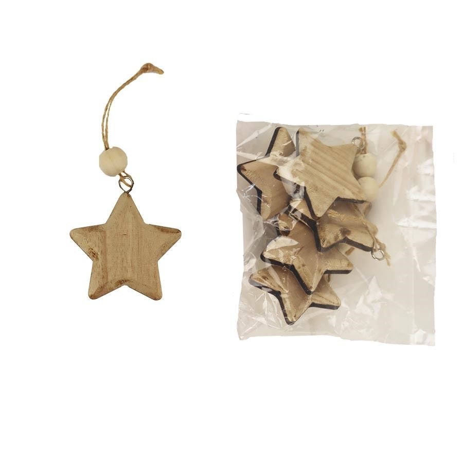 Dekorace hvězda, 5 ks D4087-20