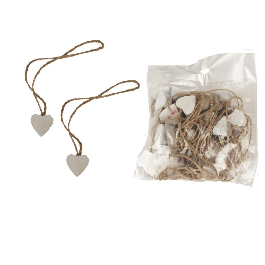 Dekorace srdce, 30ks D4125