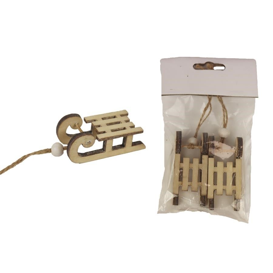 Dekorační sáňky, 2 ks D4299