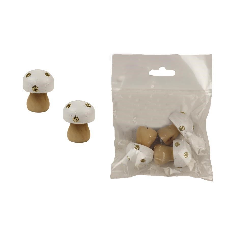 Dekorační hřib, 3 ks D4579-01