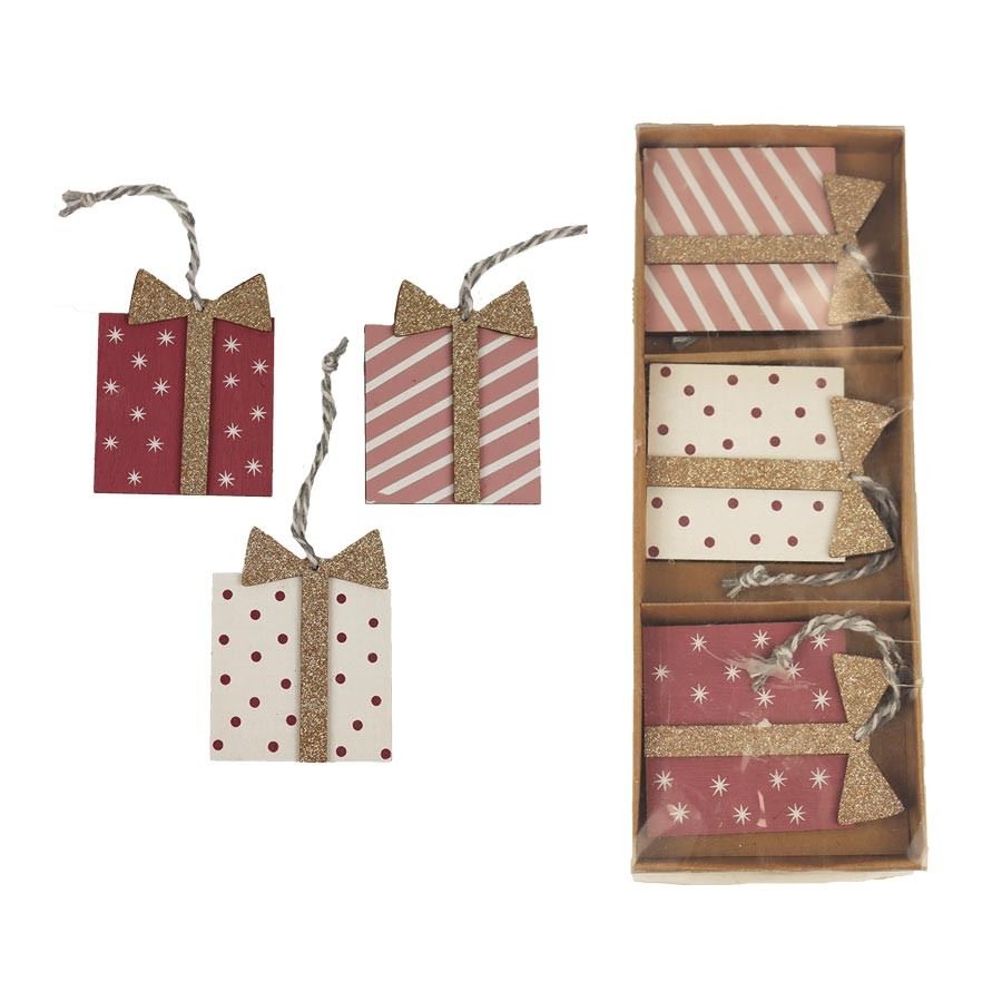 Dekorační dárečky, 3 ks D4652