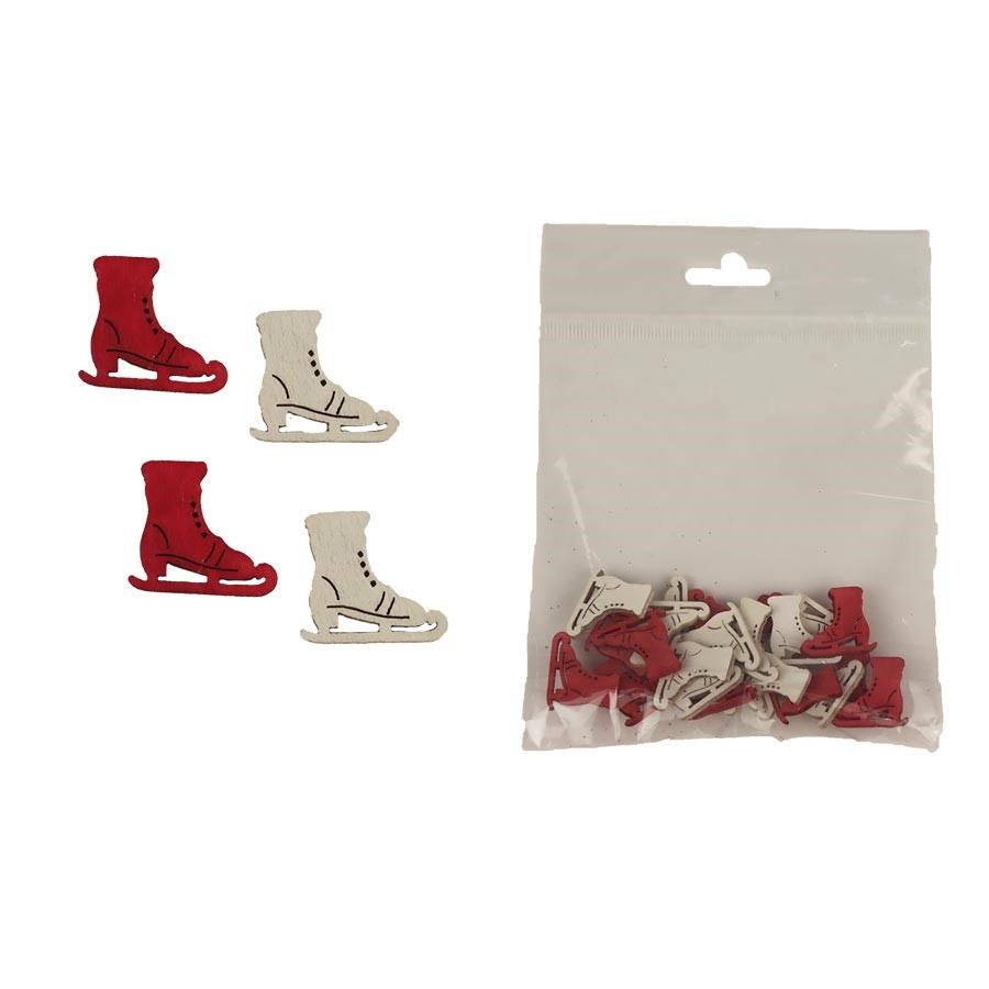 Dekorační brusle, 24 ks D4668