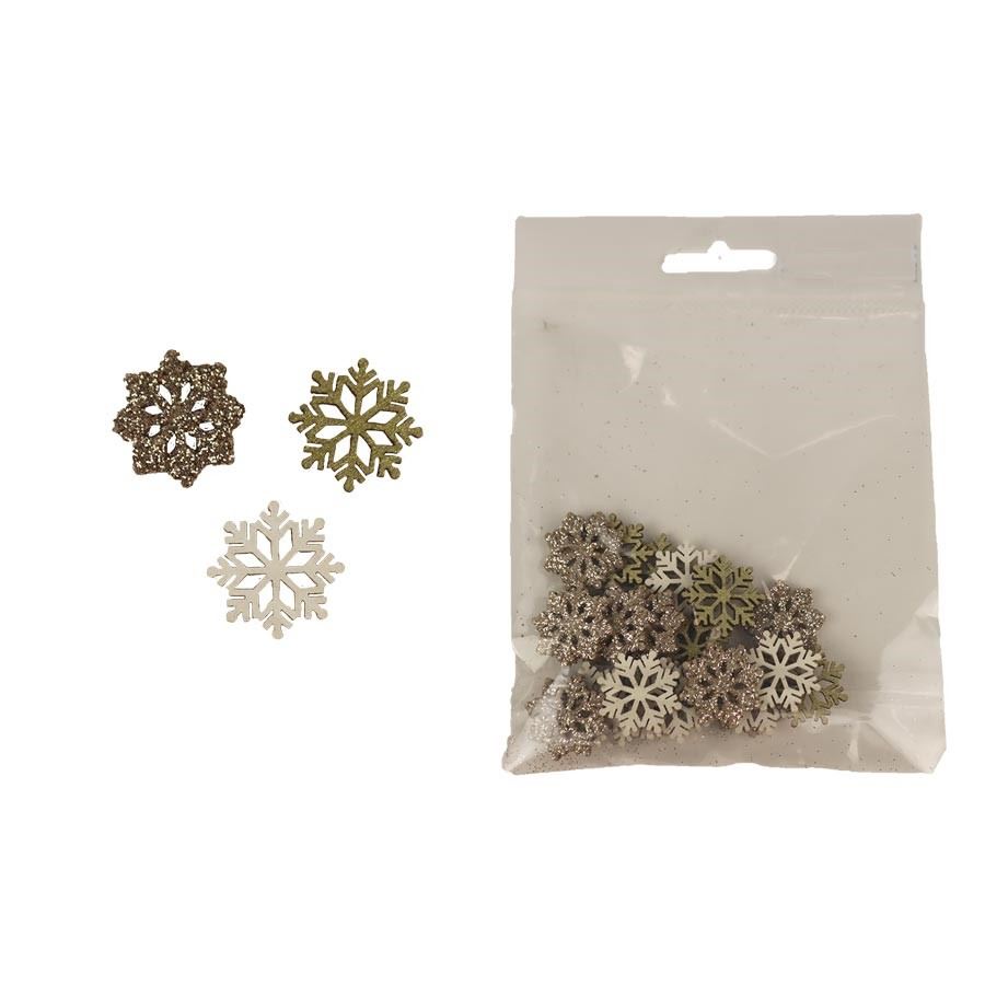 Dekorační vločky, 24 ks D4688