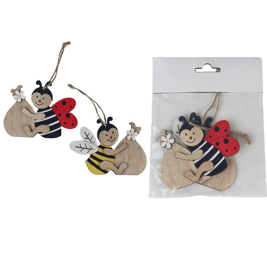 Beruška a včelka k zavěšení, 2 ks D4865
