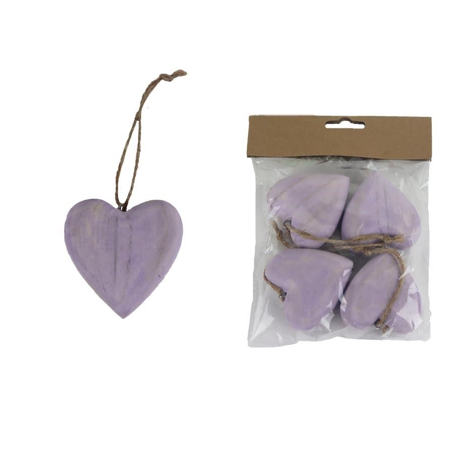 Srdce k zavěšení, 4 ks D4941