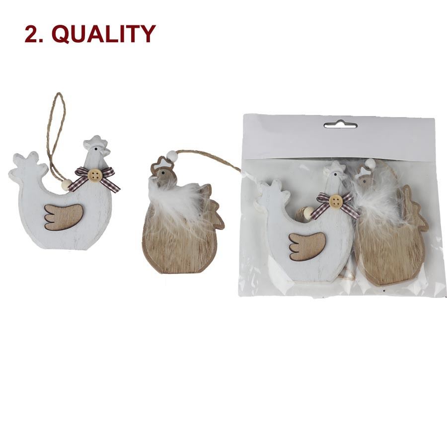 Slepičky k zavěšení, 2 ks 2. jakost D5032/B