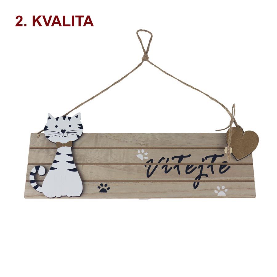 Cedule s kočkou - Vítejte 2. jakost D5070/B