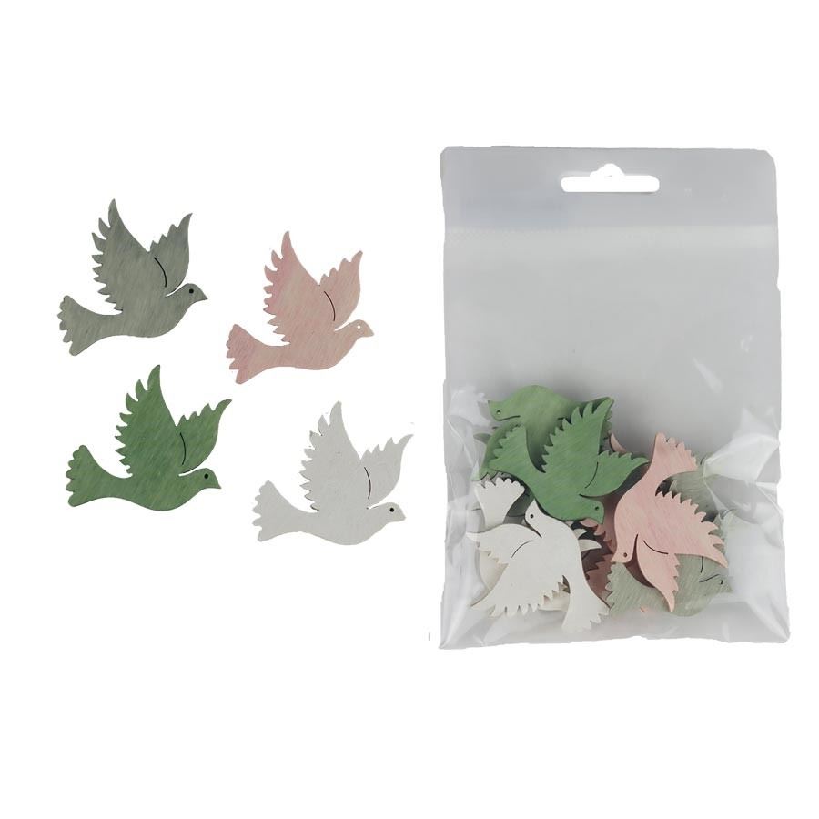 Dekorační holubičky, 12 ks D5473
