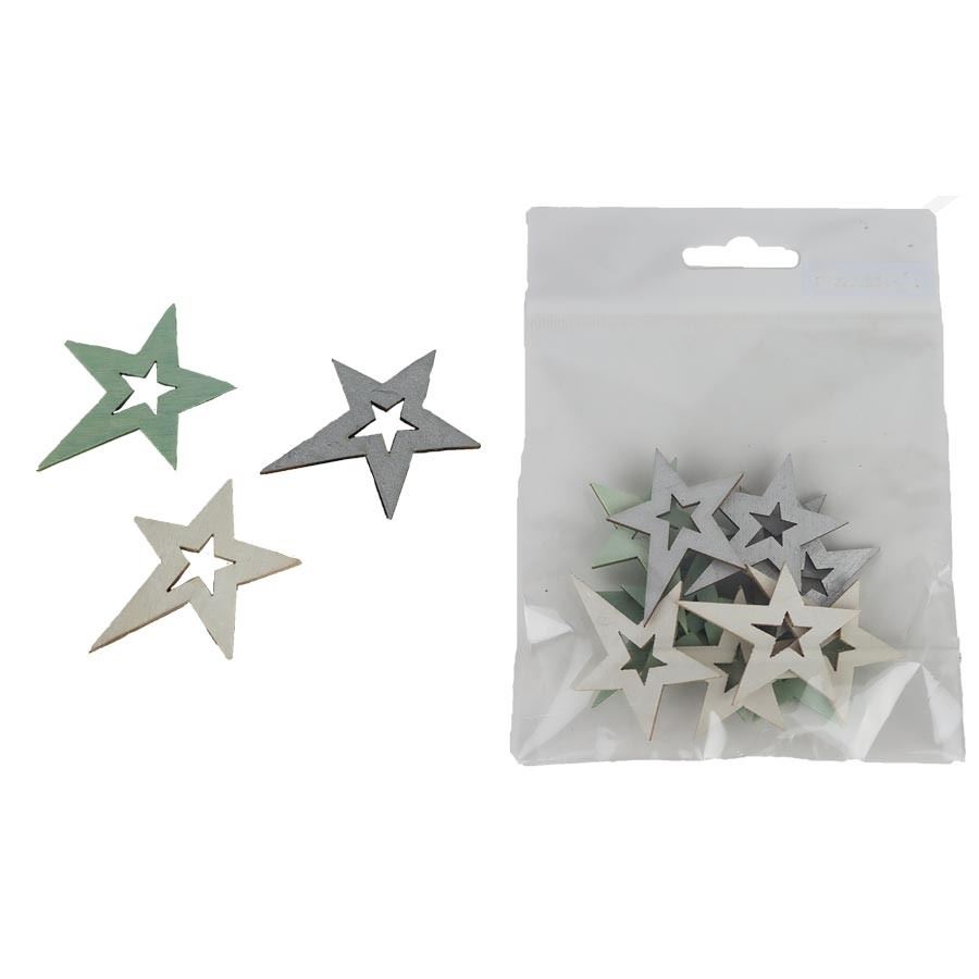 Dekorační hvězda, 12 ks D5866