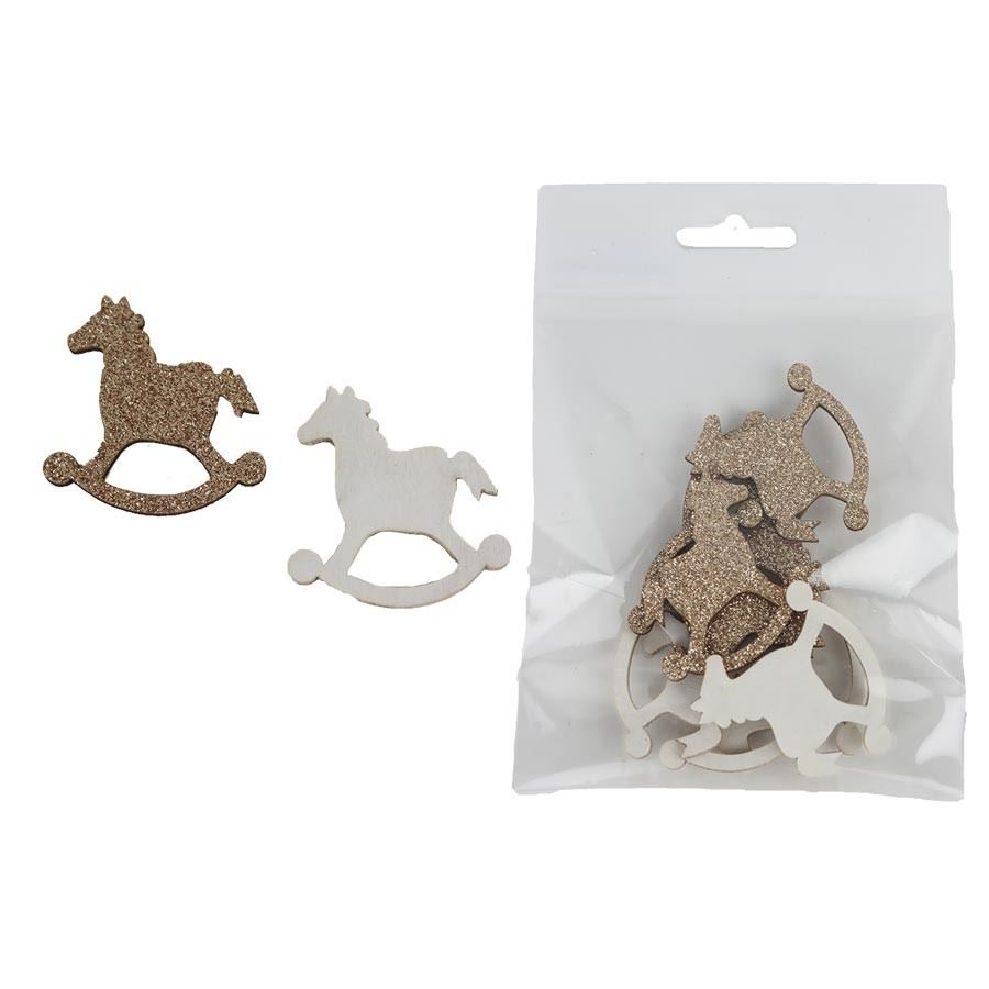 Dekorační koník, 5 ks D5899