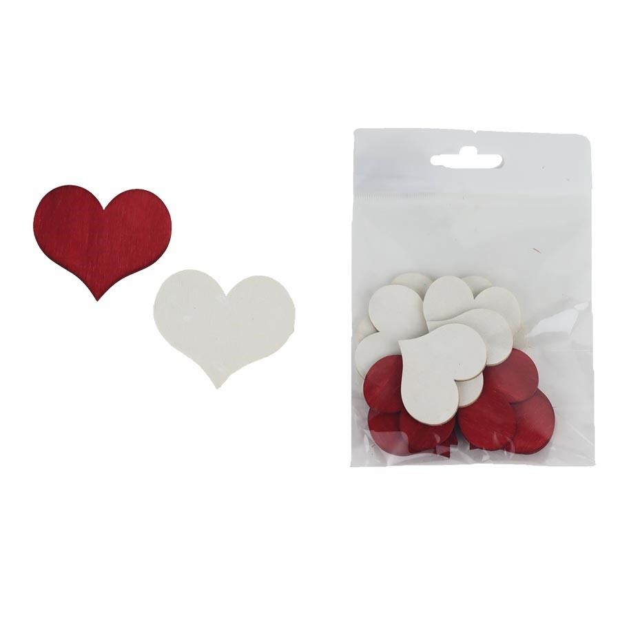 Dekorační srdíčko, 12 ks D5917