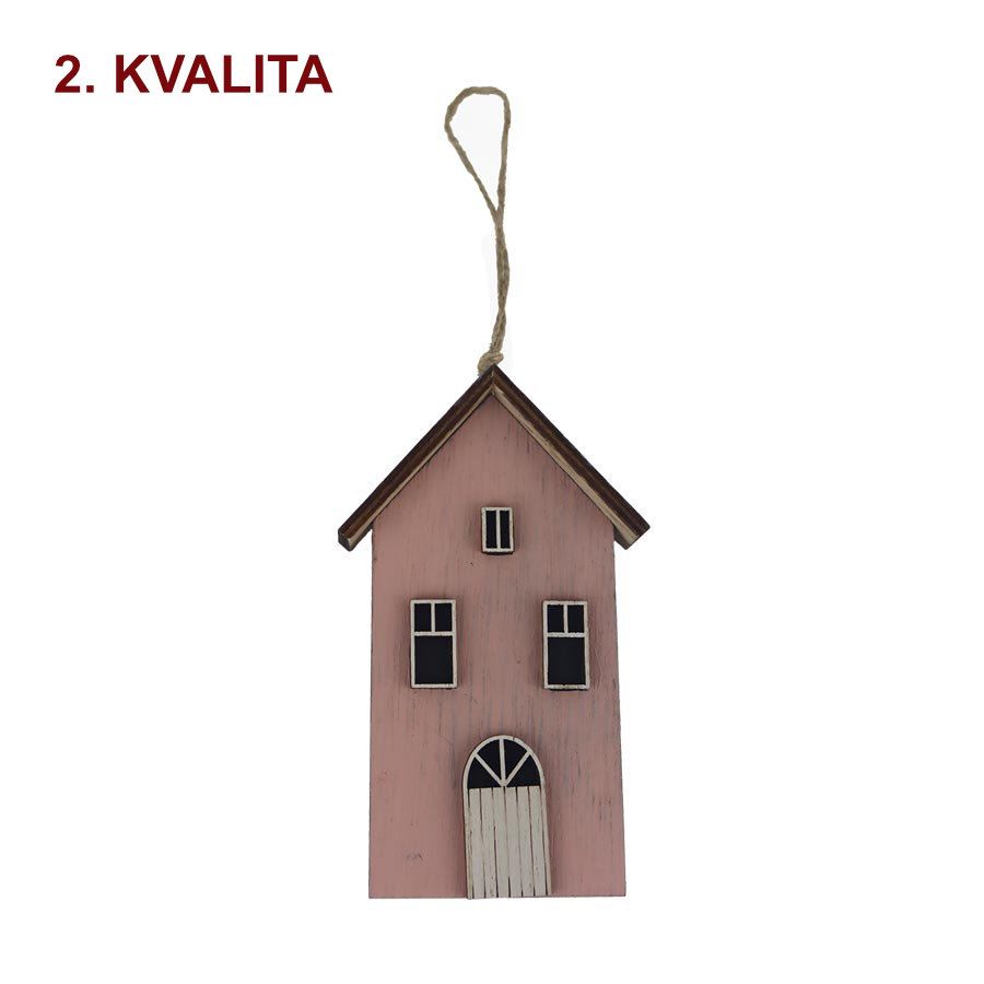 Dekorační domeček k zavěšení 2. jakost  D5989/1B