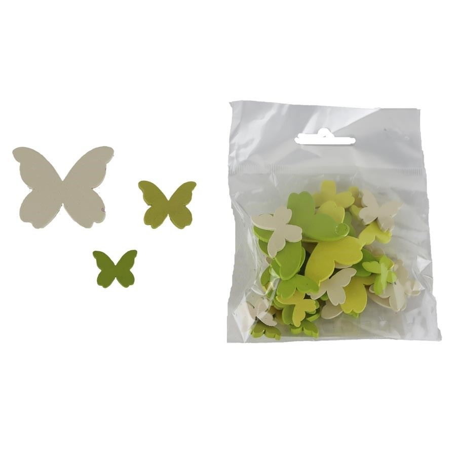 Dekorace motýl, 24 ks D6034