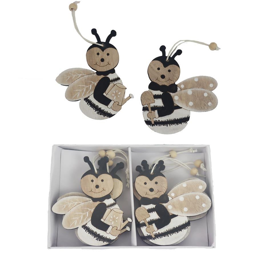 Dekorační včela, 6 ks D6053